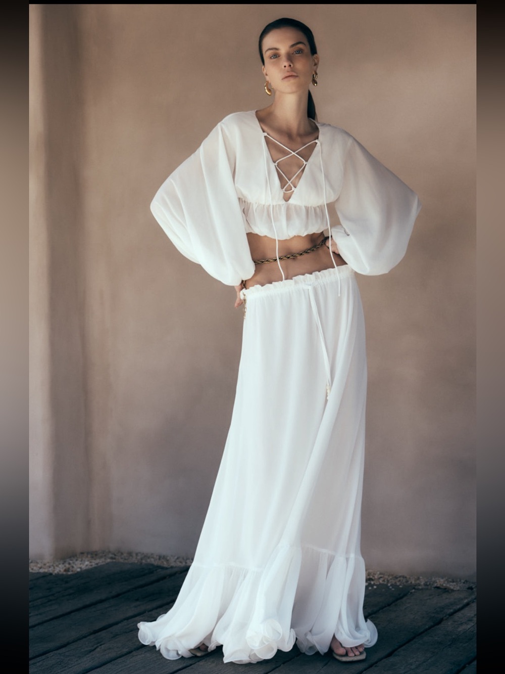 Meshki Chiffon Maxi Skirt